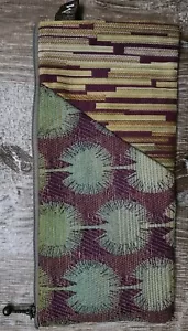 Maruca Boulder CO NWOT Wallet Tapestry Zip Clutch Mustard, Berry, Green 9”x 4” - Picture 1 of 3