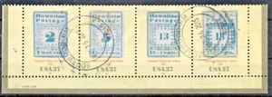 Estampillas de Estados Unidos: Juego de misioneros hawaianos 2002 SC 3694 a-d USADAS tira de 4. Off Paper - Imagen 1 de 2