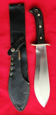 Cuchillo de supervivencia de bolo de hoja de acero inoxidable pesado de Fox Knives Early y funda Foto 1 de 4