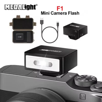 Medalight F1 Mini Rechargeable Camera Flash Light Speedlite Ricoh GR3 Canon Sony - Image 1 of 4