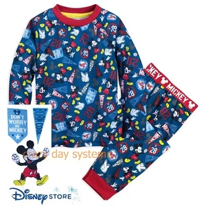 Disney Store Mickey Mouse Don't Worry Be Mickey Pajama Set 4, 5/6, 7/8 9/10 Boys - Picture 1 of 4