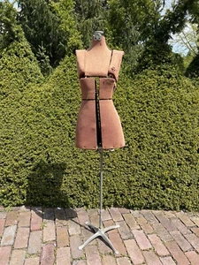 Antik Damen kleine Kleiderform Kaufhaus Ganzkörper verstellbare Schaufensterpuppe - Bild 1 von 12