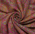 Sushila Vintage Violet Sari 100 Pure Soie Imprime Floral Doux Tissu Artisanal