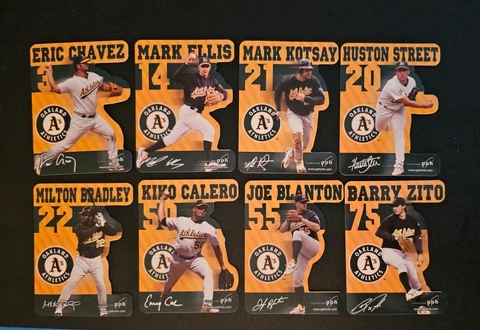Oakland A's Player Magnet Set Includes 8 Magnets Cover
