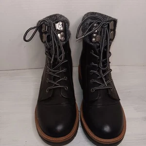 Maurice Roxy Women's Boots Black Leather Adventure Hiking Lace Up Size 6.5M - Picture 1 of 8