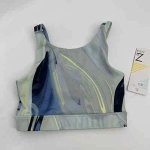 Z By Zella Girls' Maggie Marble Print Cutout Sports Bra Blue Multi XS (5/6) NWT - Picture 1 of 4