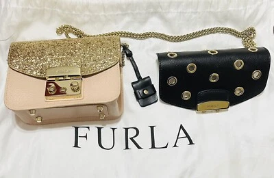 Bandolera FURLA Metropolis con solapa extra, bolsa antipolvo y llave Foto 1 de 4