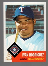 2002 Topps Heritage Ivan Rodriguez Baseball Card Texas Rangers