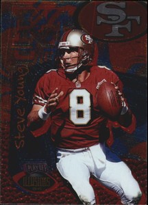 1996 Playoff Illusions Football Card #28 Steve Young