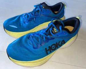HOKA ONE ONE Bondi 8 Men’s Blue Running Shoes Size 12 2E Wide - Picture 1 of 9