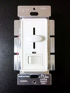 Interruptor de luz preestablecido de un solo polo decorador 700W deslizante BLANCO - Imagen 1 de 2