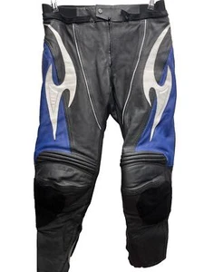 Hein Gericke Leather Armoured Trousers Motorcycle Motorbike Size L EU 54 UK 36 - Picture 1 of 8