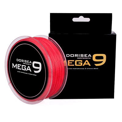 Línea de pesca trenzada DORISEA MEGA 9 hilos 100M 300M pe trenza redonda eléctrica profesional Foto 1 de 4