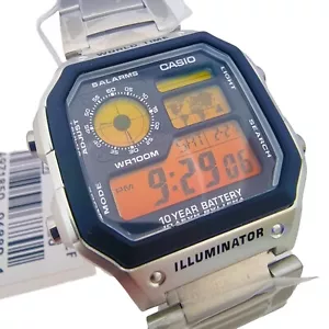 Casio Illuminator Royale (Sunset Screen) AE-1200WHD 45mm Stainless Steel Watch - Picture 1 of 5