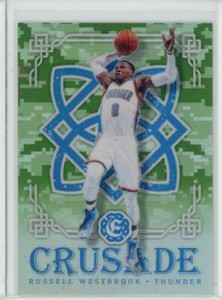 2016  Panini Excalibur #5 Russell Westbrook Crusade Camo Prizm