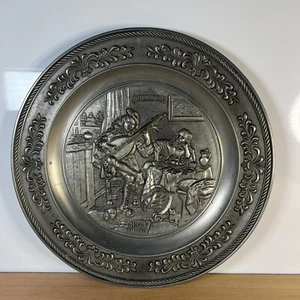 VINTAGE GERMAN PEWTER CELEBRATING HENDRICK M SORGH 1611-1670 WALL HANGING PLATE - Picture 1 of 4