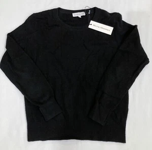 White + Warren Cashmere Core Crewneck 19307 Black Size S - Picture 1 of 5