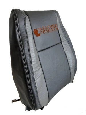 2008-2011 Mazda CX-9 Driver Side Lean Back Leather Seat Cover 2 Tone Black - Image 1 of 4