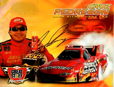2006 年 NHRA Cruz Pedregon 手工签名 8.5 x 11 Cardstock Great Stuff Nitro Funny Car — 第 1/2 张图片