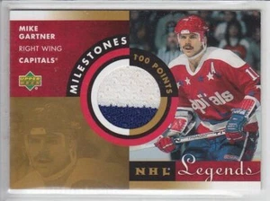 2001-02 UD LEGENDS MIKE GARTNER JERSEY 2 CLR GAME USED MILESTONES Upper Capitals - Picture 1 of 1