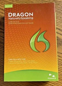 Nuance Dragon Naturally Speaking 12 Home Edition Speech Recognition Software NEW - Picture 1 of 9