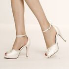 Fashion Women Summer White Lace Bow Wedding Sandals Open Toe Party High Heels