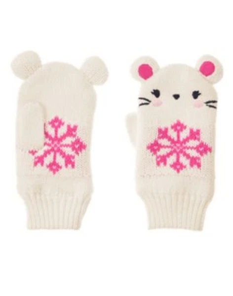GYMBOREE FAIR ISLE FLURRY MARFIL MOUSE N COPO DE NIEVE SUÉTER MITONES 12 24 4 5 NUEVO CON ETIQUETAS Foto 1 de 1