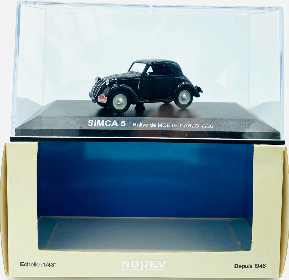 EBOND Modellino Simca 5 Rallye De Monte Carlo 1938 - Norev - 1:43 -  0157 - Immagine 1 di 1