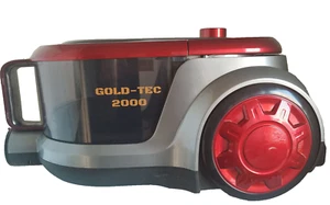 NEW GOLD-TEC BAGLESS 2000W CYLINDER VACUUM CLEANER/HOOVER SILVER/RED - Picture 1 of 9