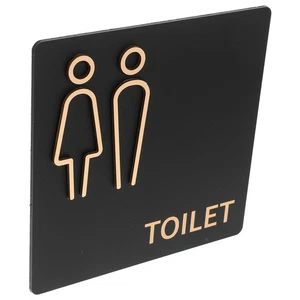  Bathroom Signs for Business | Offices Restroom Door Signs | Modern Unisex - Picture 1 of 12