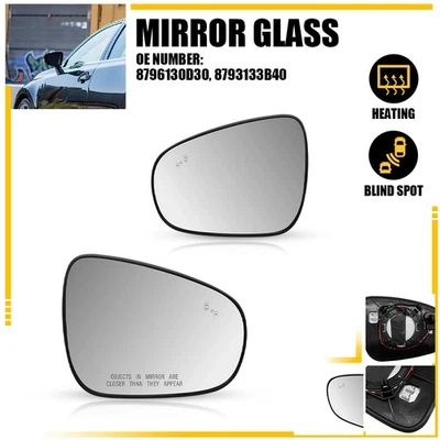 Espejo retrovisor lateral izquierdo derecho de vidrio con punto ciego para Lexus RC300 RC350 2015-2018 2019 Foto 1 de 4