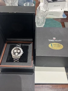 Reloj cronógrafo Tag Heuer 300 m Aquaracer para hombre correa de acero inoxidable con caja - CAF1110 - Imagen 1 de 8