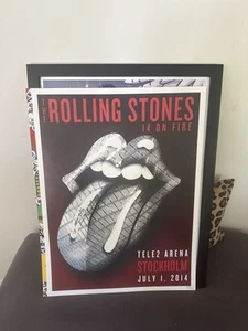Rolling Stones Show Poster 2014 Tele2 Arena Lithograph Stockholm Sweden 2014 Art - Picture 1 of 1