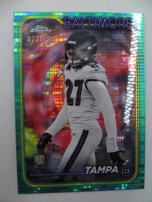 2014 Topps Chrome #225 T.J. Tampa #255 22/199 Aqua Sonar Rookie Ravens - Image 1 of 3