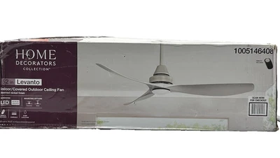 Home Decorators Levanto 52" Nickel Indoor Outdoor LED Ceiling Fan & Light - Image 1 of 4