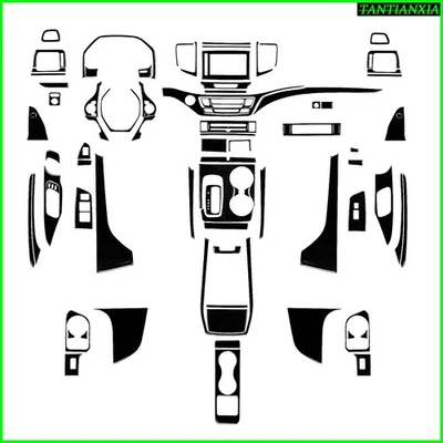 Черные комплекты внутренней центральной консоли для фортепиано Honda Ridgeline Pilot с полной отделкой - Изображение 1 из 4