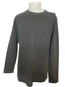 NWT Men's Matinique Jairo Long Sleeve Knit Pullover Shirt Black/Tan Striped XL - Picture 1 of 4