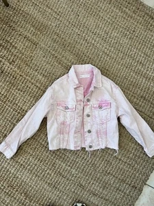 Zara Pink Denim Kids Jacket size 9 Perfect For Your Little one - Picture 1 of 6
