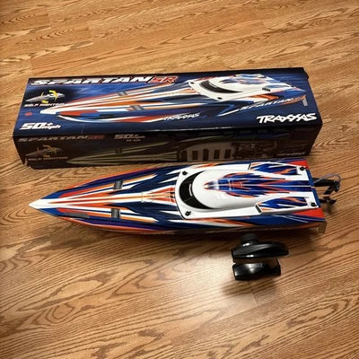 Traxxas Spartan® SR 6S High-Performance Brushless RTR Race Boat (Orange) - Image 1 of 4