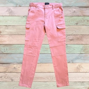 The Children's Place Girls Cargo Pants Size 10 Pastel Pink Skinny Leg Adj. Waist - Picture 1 of 8