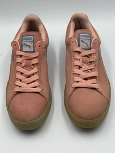 PUMA Pink Dolphin x Suede -Coral Pink- Blue Heaven, Size 13.. NO BOX - Picture 1 of 12
