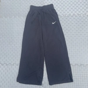 Nike Phoenix XS Fleece High Waisted Wide Leg Sweatpants Black DQ5615-010 - Picture 1 of 11
