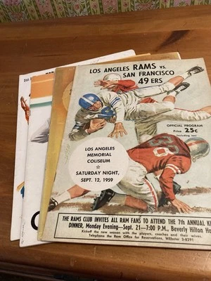 ( 4) four old NFL Programs 1950’s  - Image 1 of 4