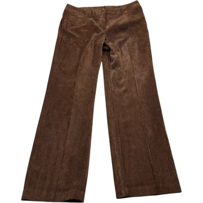 New Directions Women's Size 8 Petite Chocolate Corduroy Creased Pants - NEW - Image 1 of 4