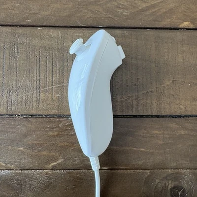 Nintendo Wii White Nunchuck Controller (RVL-004) Official OEM (TESTED) - Image 1 of 2