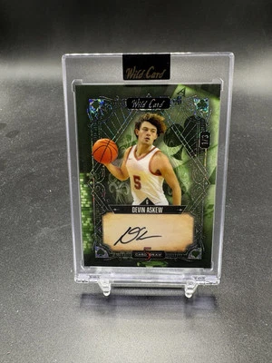 Devin Askew 2024 Wild Card 5 Card Draw Green auto RC /3 Long Beach State SP - Image 1 of 2