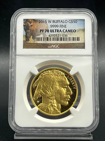 2015-W 1 oz Proof Gold Buffalo NGC PF 70 Ultra Cameo .9999 Fine Cover