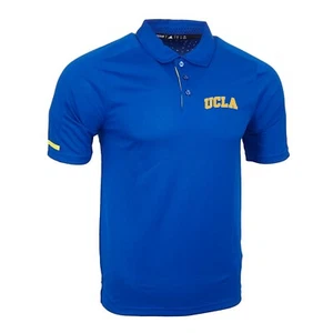UCLA Bruins NCAA Adidas Men's Blue Game Built Climachill Polo Shirt - Picture 1 of 2