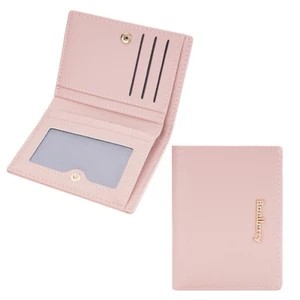 Mujer Pequeña Cartera Portatarjetas de Crédito Delgada Cartera Monedas Bolsillo Bolso Rosa - Imagen 1 de 8