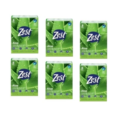 Zest Bath Bar 8PK Soothing Aloe - Pack of 6 - Image 1 of 4